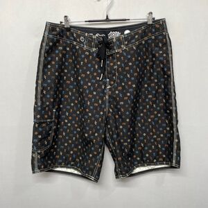 Vintage Lost Enterprises Mayhem Y2K Swimwear Swim Shorts Size 36 Trunks B336 -7